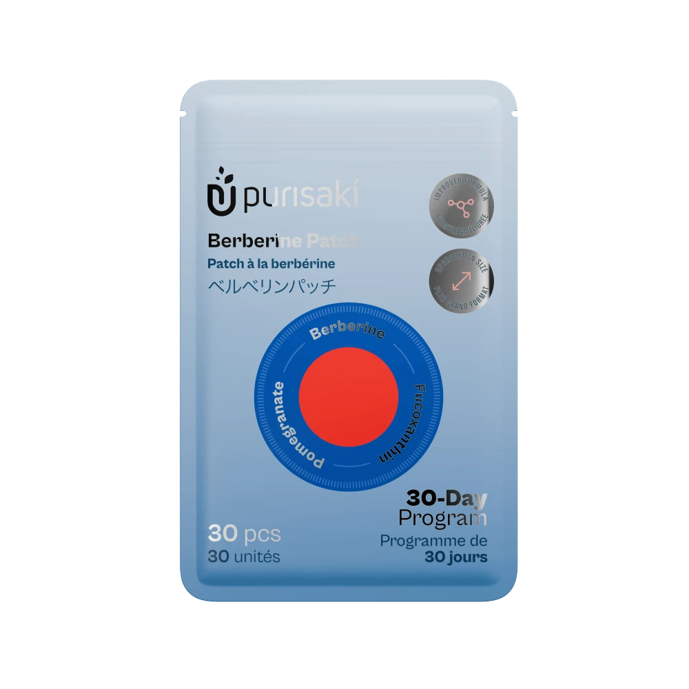 Purisaki Berberine Patch Packaging — Improved Formula Japan Quality 30 pcs